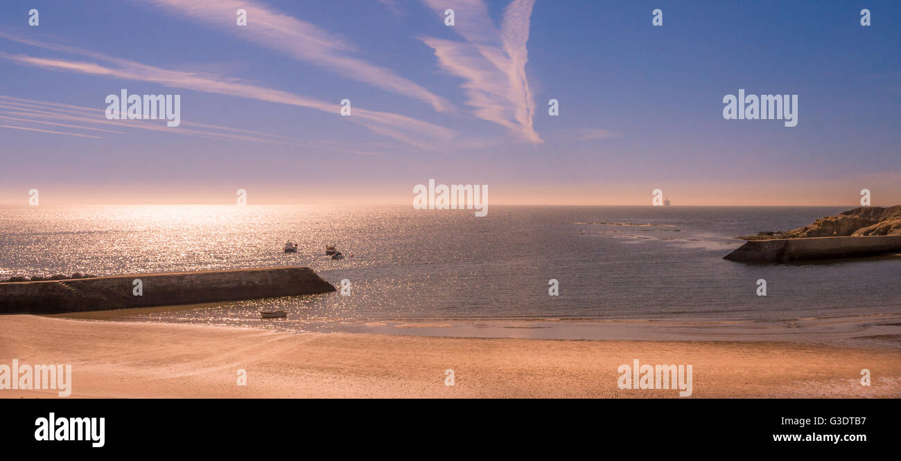 Verträumte Cullercoats Bay Stockfoto