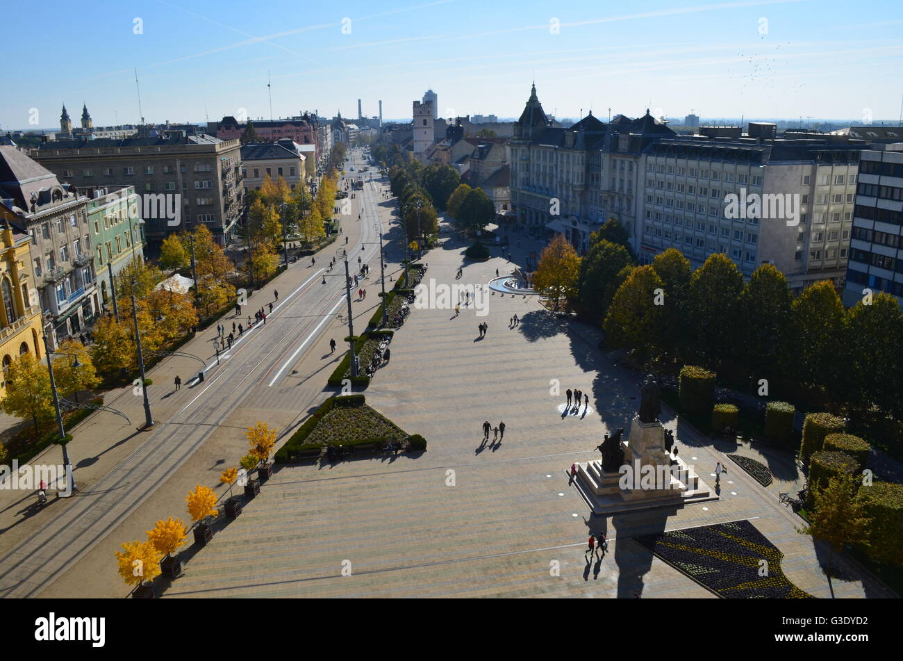 Debrecen Stadtzentrum - Ungarn-Debrecen - Magyarország Stockfoto