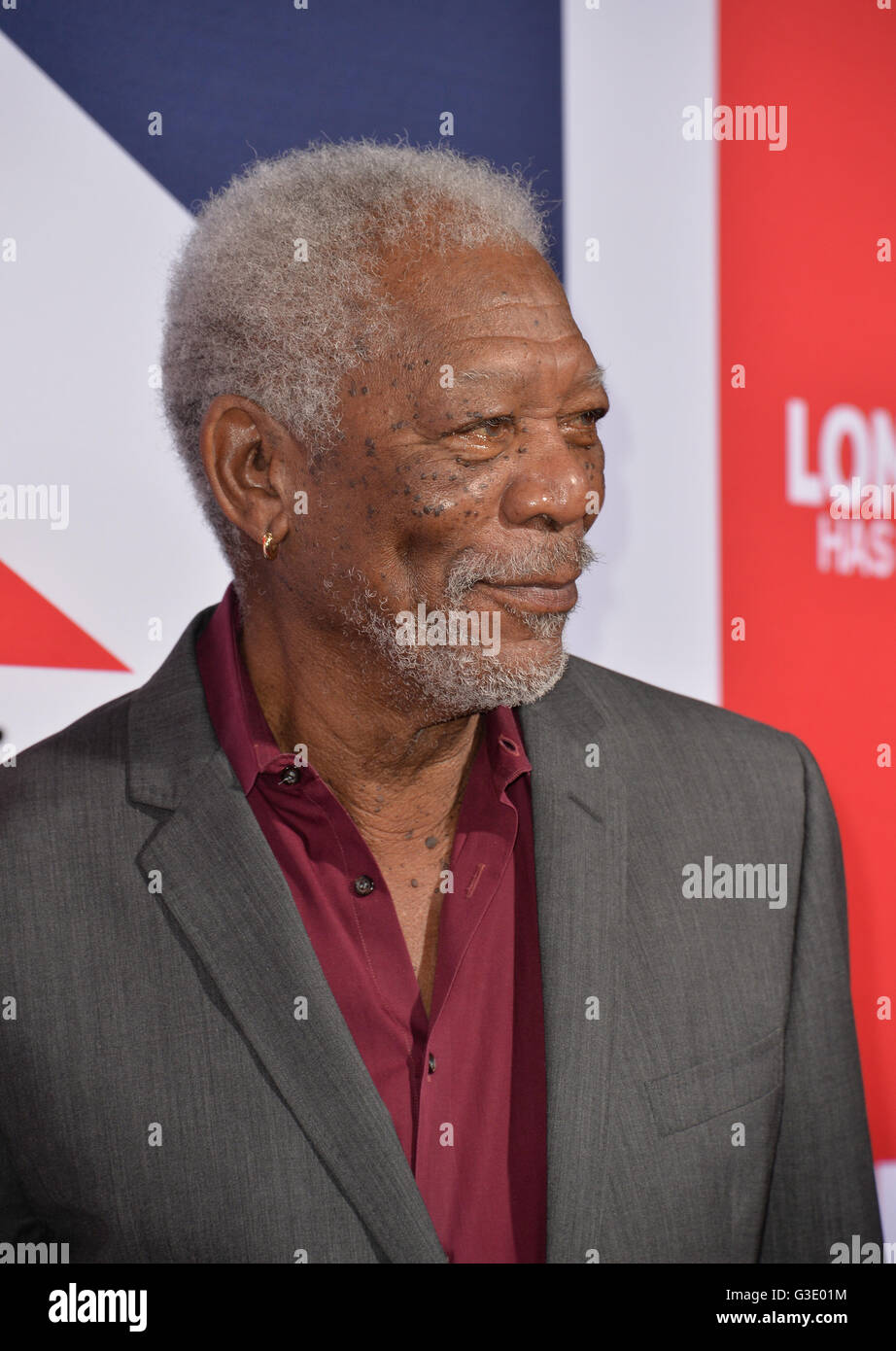LOS ANGELES, CA - 1. März 2016: Schauspieler Morgan Freeman bei der Los-Angeles-Premiere von "London ist gefallen" Cinerama Dome, Hollywood. Stockfoto