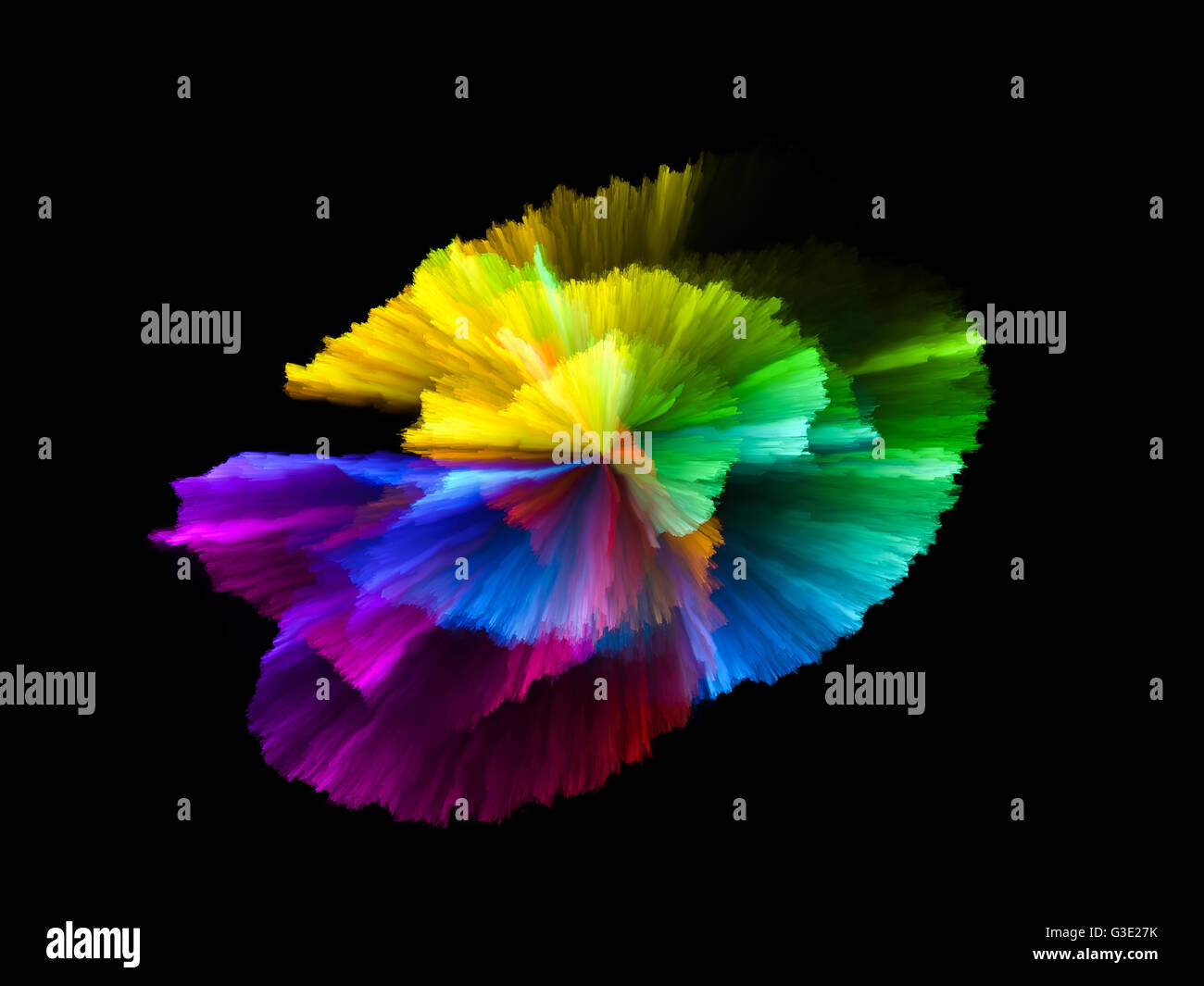 Farbe Explosion Serie. Zusammensetzung der bunten Streifen zum Thema Design, Kunst und Phantasie Stockfoto