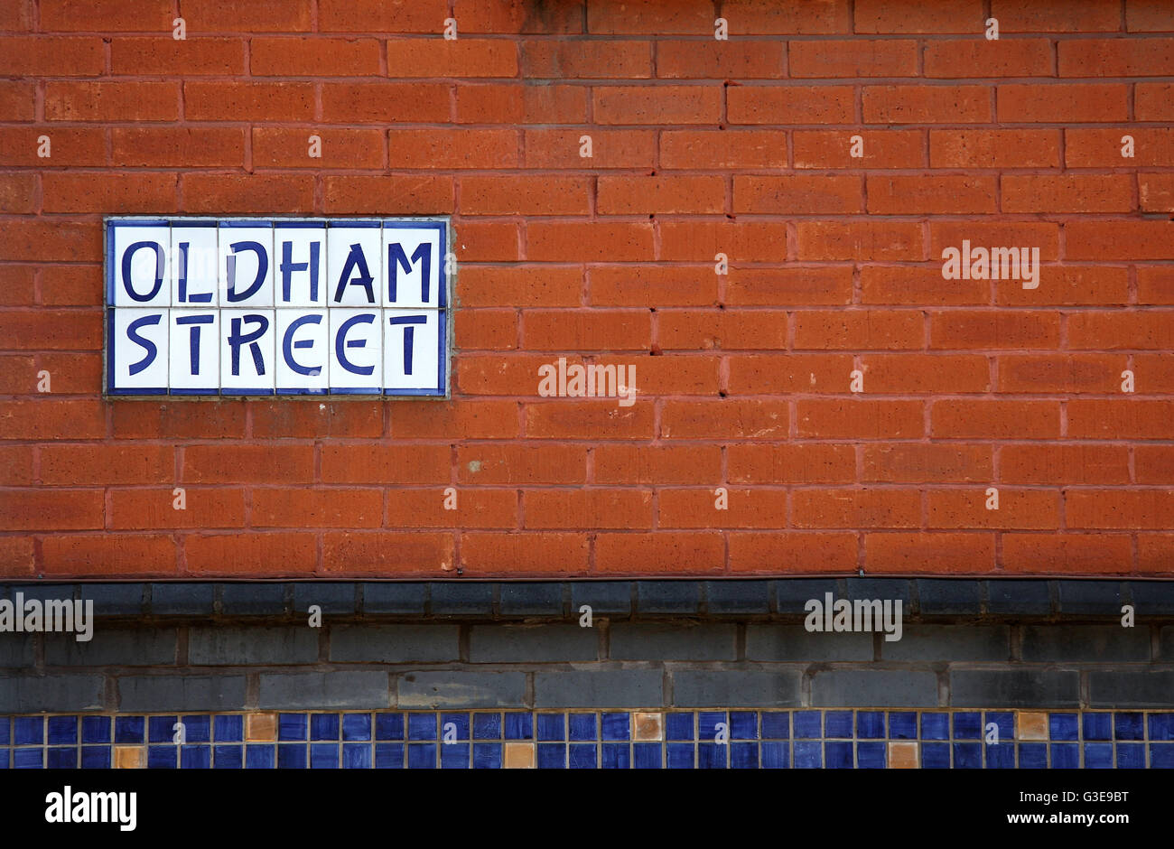 Oldham Street im Northern Quarter von Manchester Stockfoto