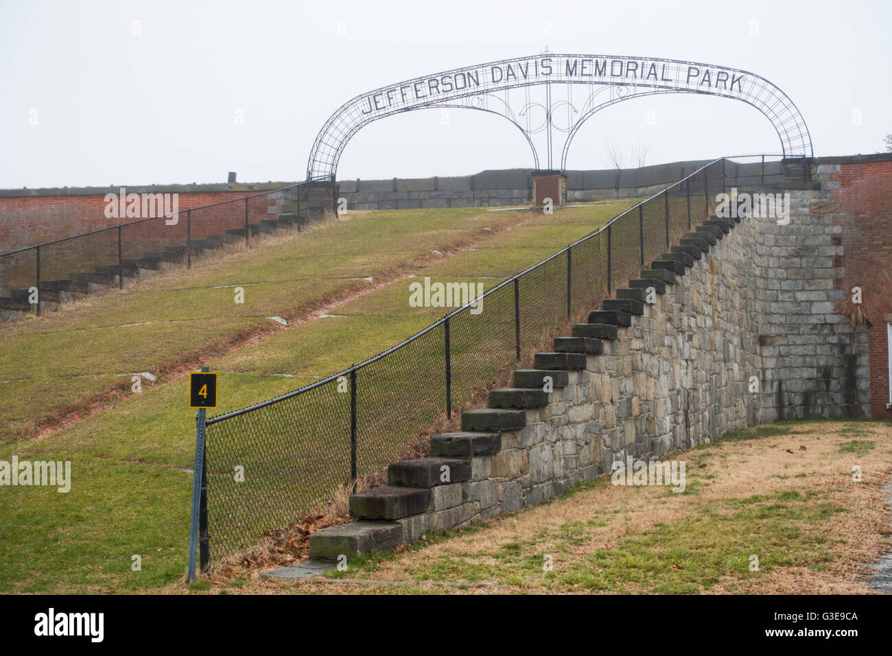 Kasematte Museum Fort Monroe Hampton Straßen Virginia Stockfoto