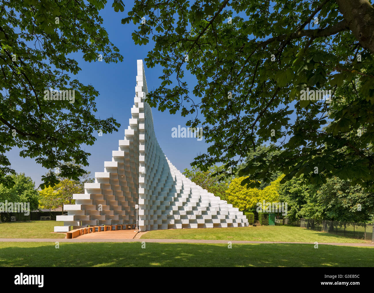 Serpentine Pavillon 2016 entworfen von Bjarke Ingels Group Stockfoto