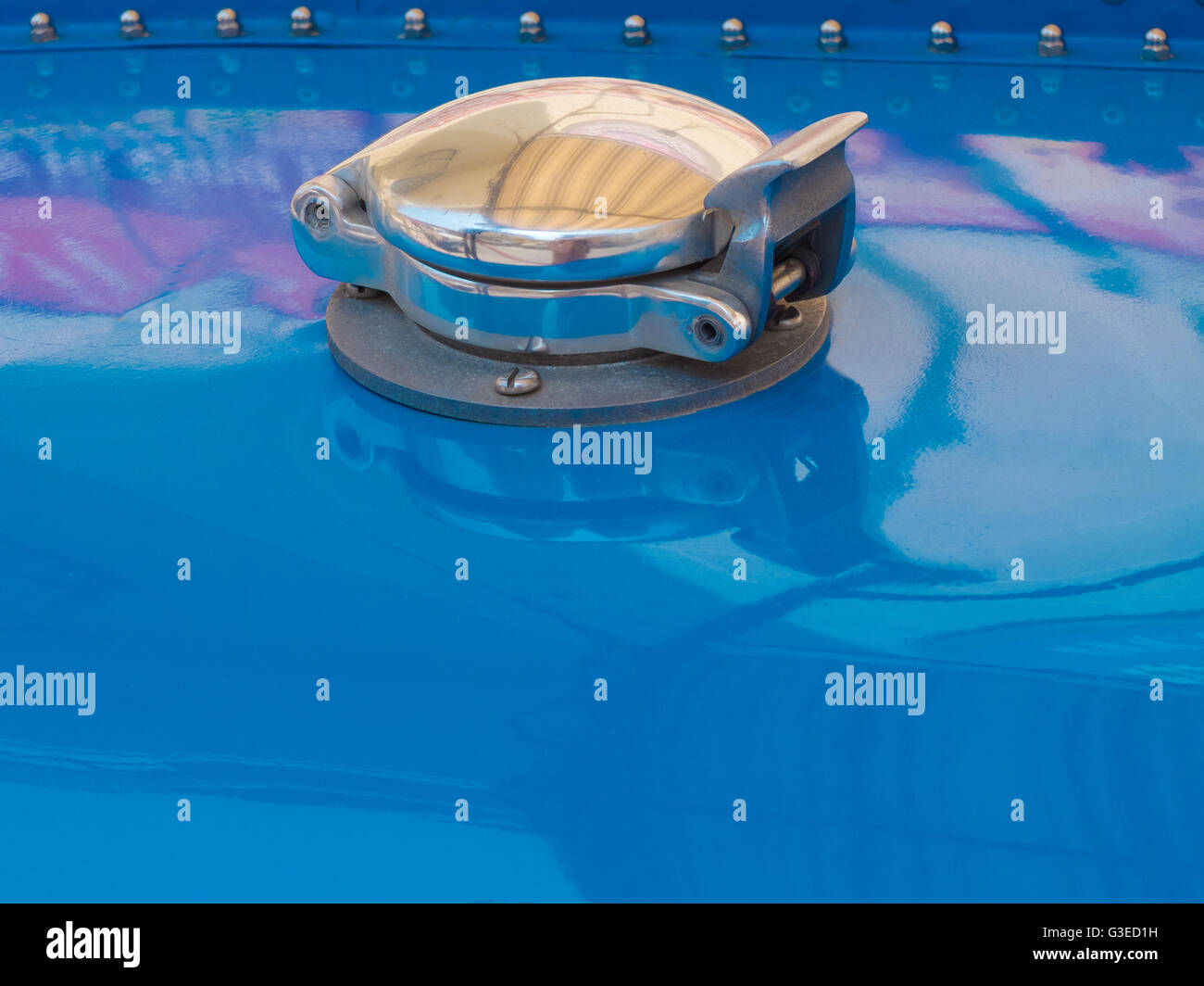 Oldtimer Bugatti Auto Tankdeckel Stockfoto