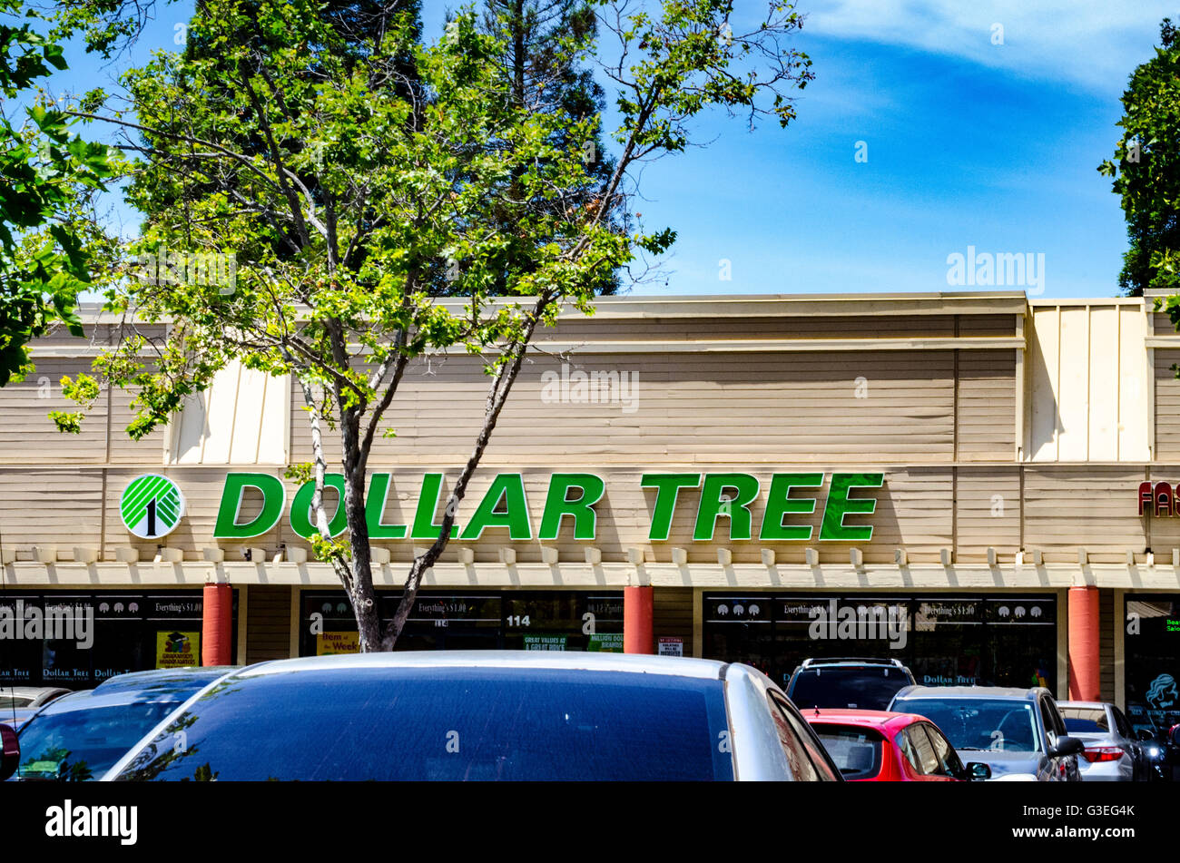 Ein Dollar Tree Store in San Leandro, Kalifornien Stockfoto