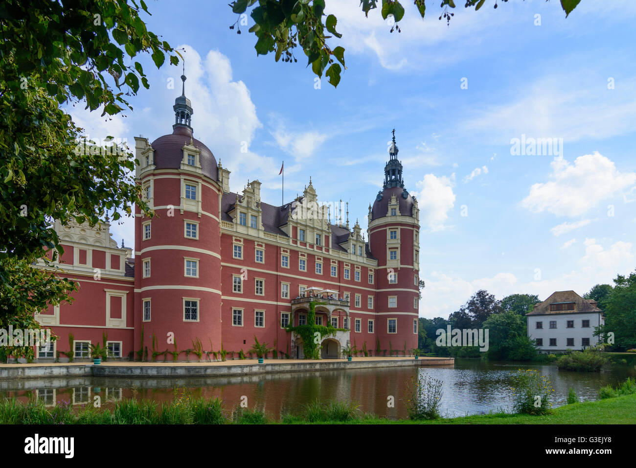 Muskauer Park: Neue Palast, Deutschland, Sachsen, Sachsen, Bad Muskau Stockfoto