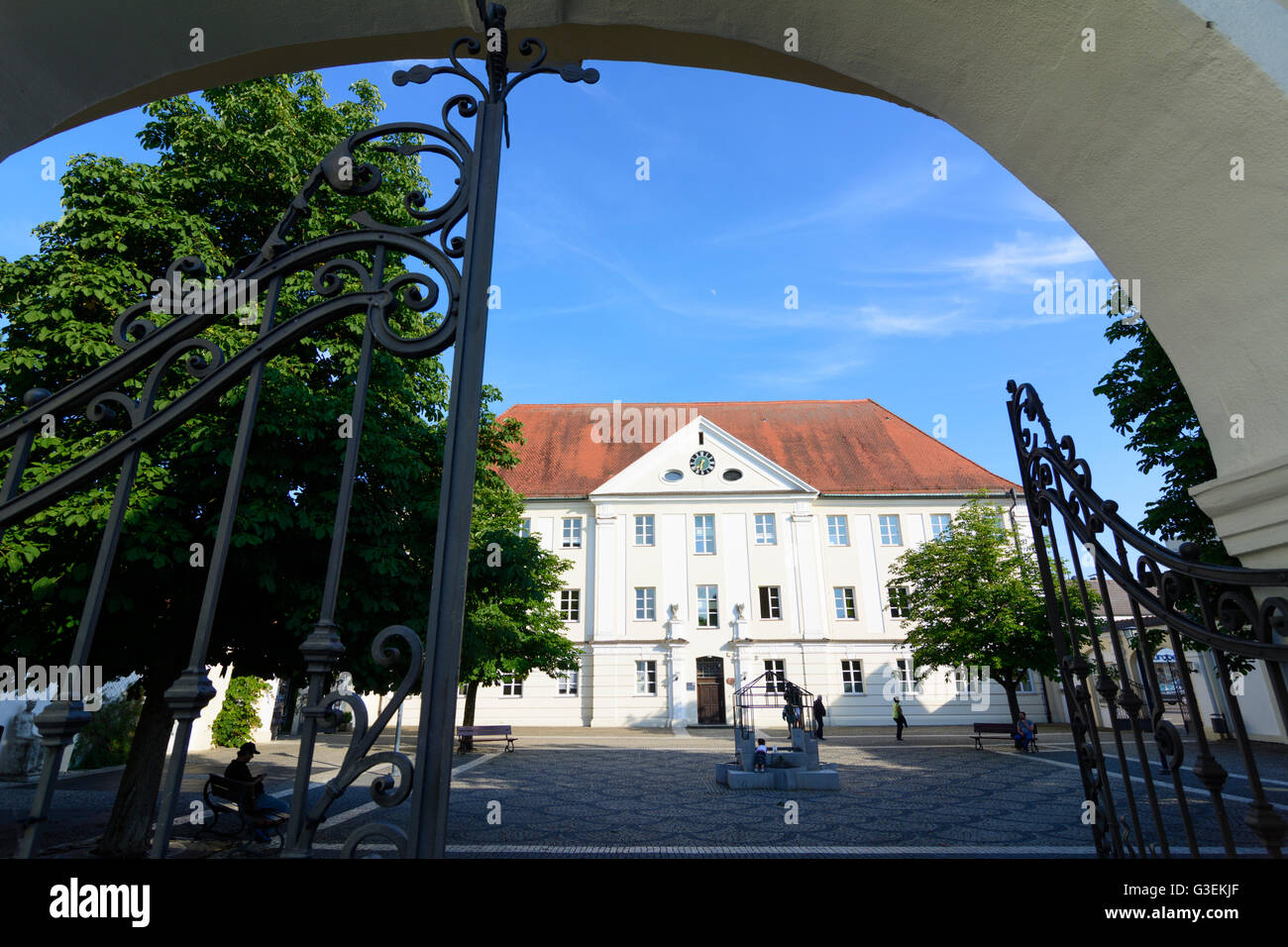 Dossenberger Hof mit ehemaligen österreichischen Kasernen, Deutschland, Bayern, Bayern, Schwaben, Swabia, Günzburg Stockfoto