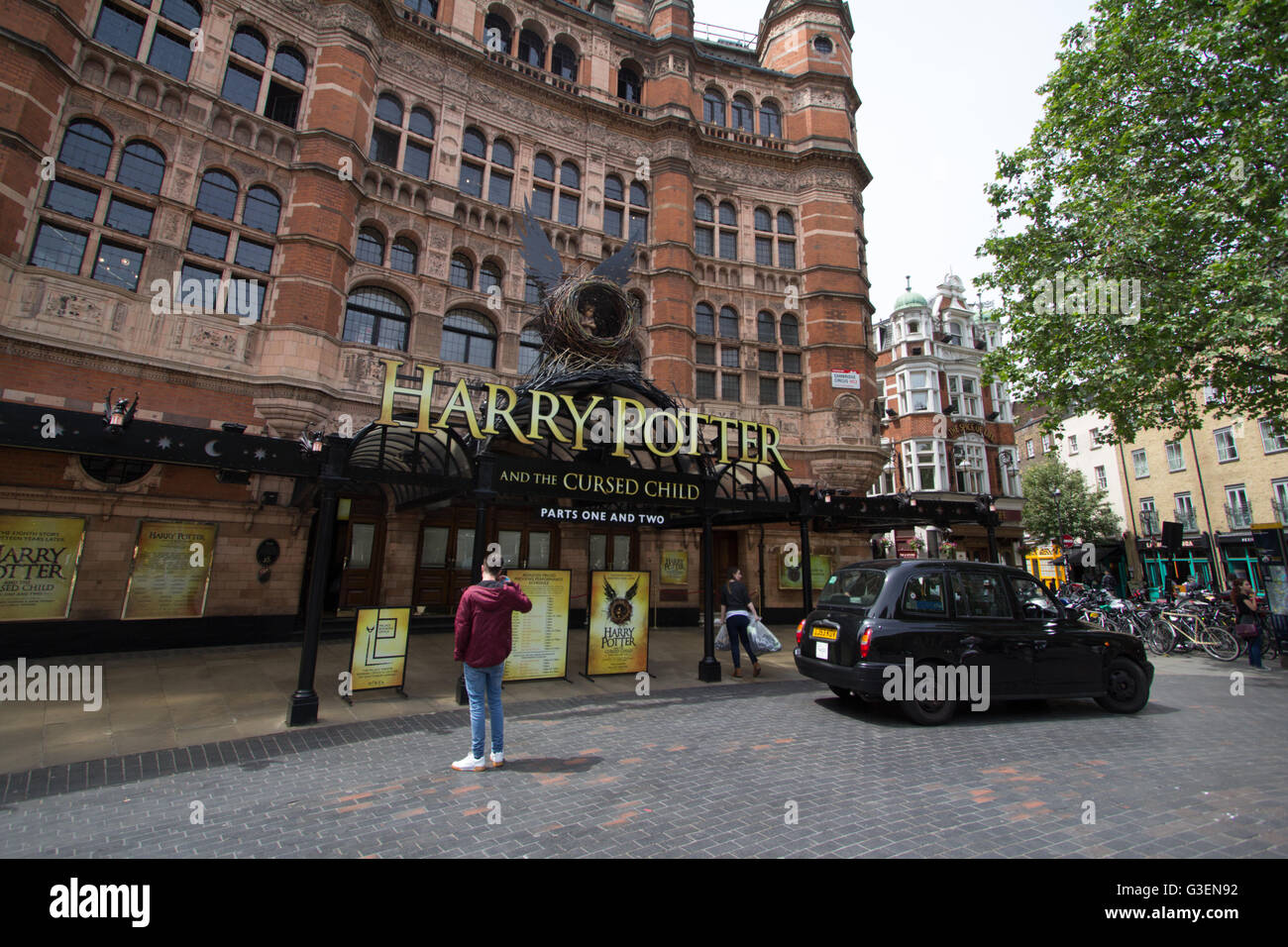 Harry Potter und das verfluchte Kind im Palace Theatre London beworben Stockfoto