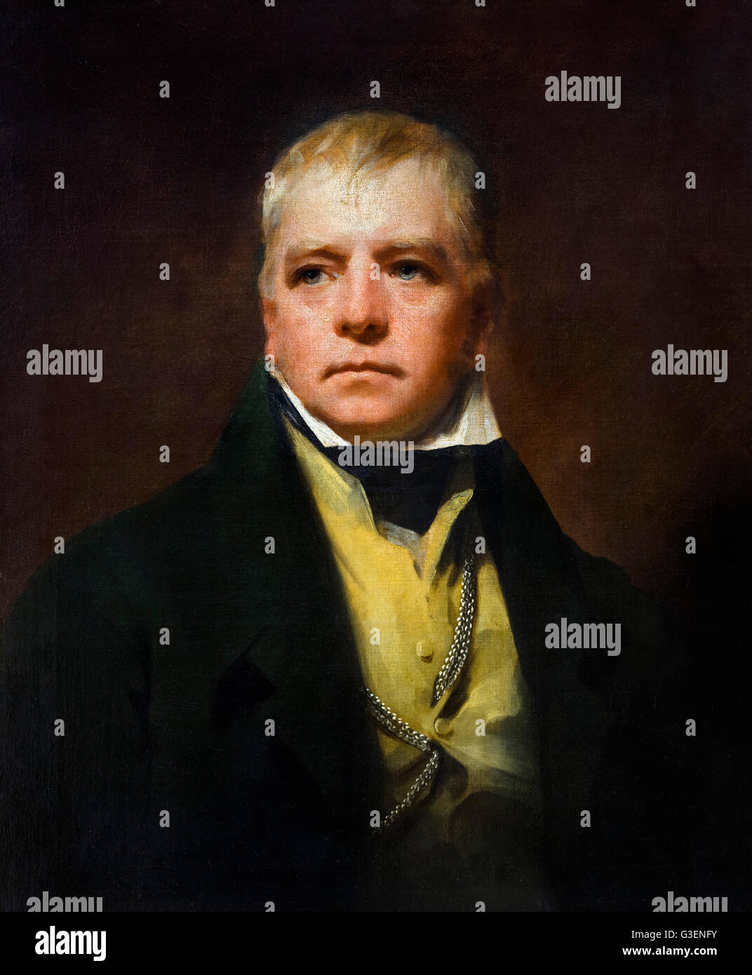 Sir Walter Scott... Porträt des schottischen Schriftstellers Walter Scott (1771 – 1832) von Henry Raeburn, Öl auf Leinwand, 1822. Stockfoto