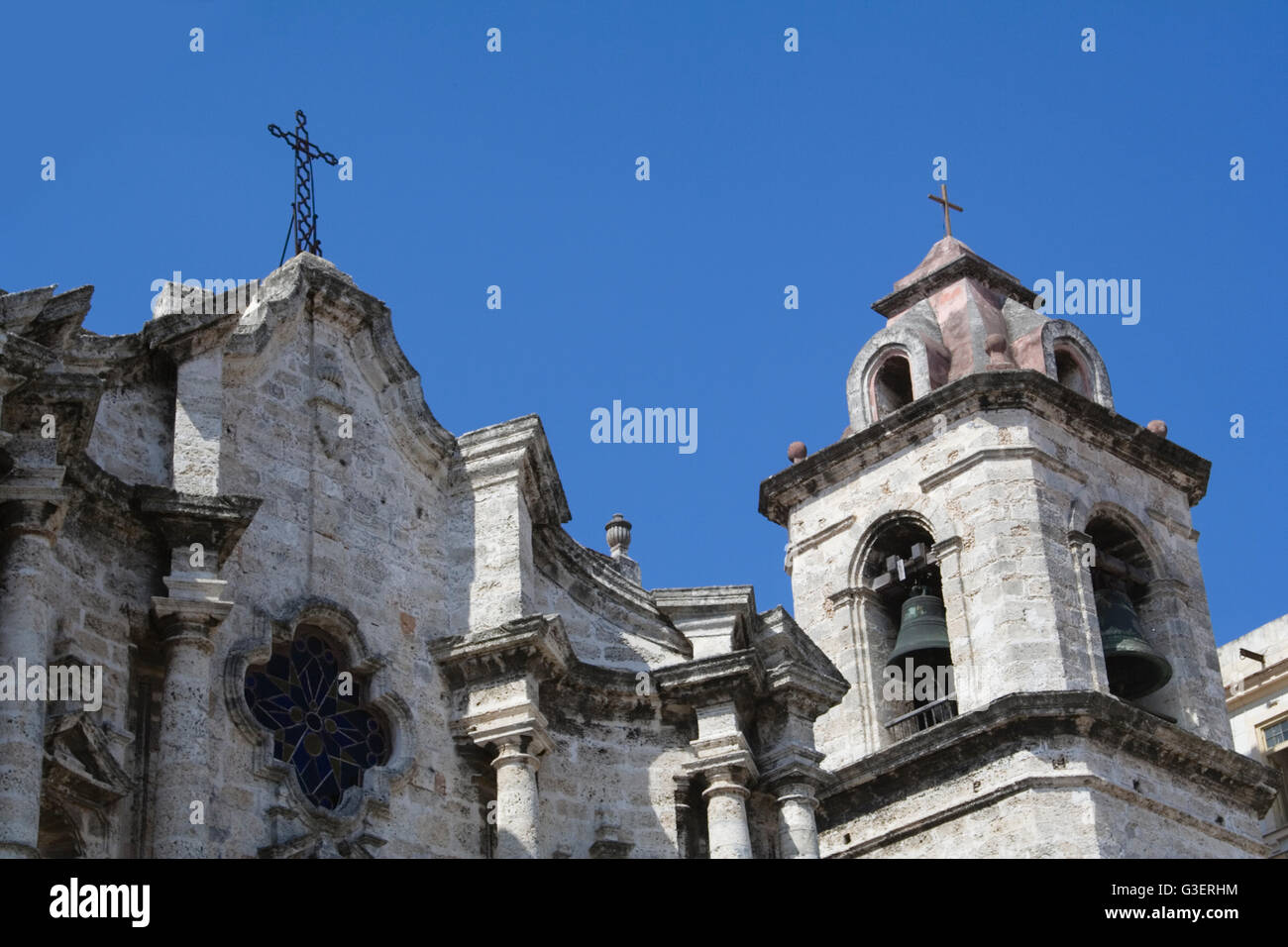 Kuba Havanna Architektur Vieja Havana Kathedrale De La Habana Stockfoto