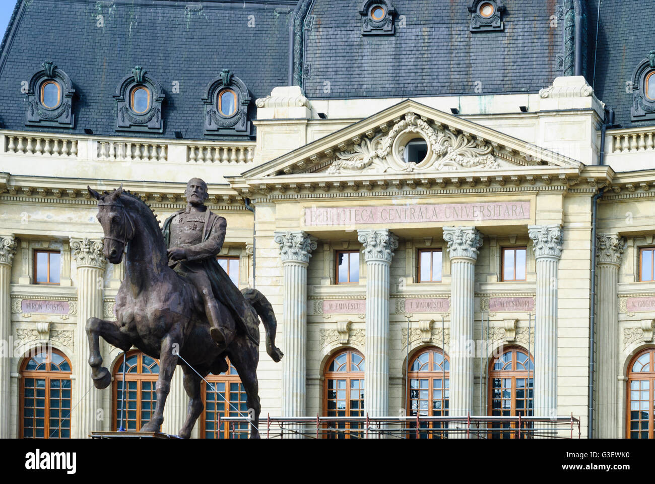 Zentralbibliothek der Universität, Rumänien Bukarest Bucuresti Stockfoto