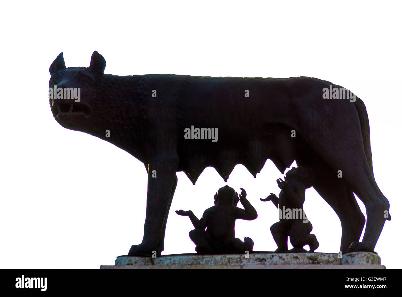 Romulus und Remus - Statue, Rumänien Bukarest Bucuresti Stockfoto
