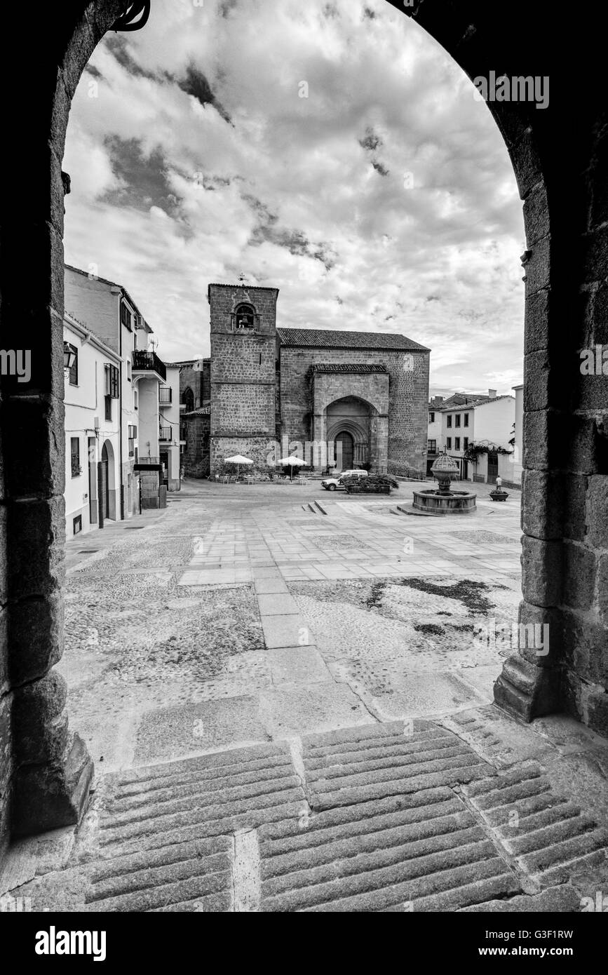 Santiago-Kirche, Iglesia de Santiago, Cristo de Las Schlachten, Plasencia, Extremadura, Spanien, Europa Stockfoto