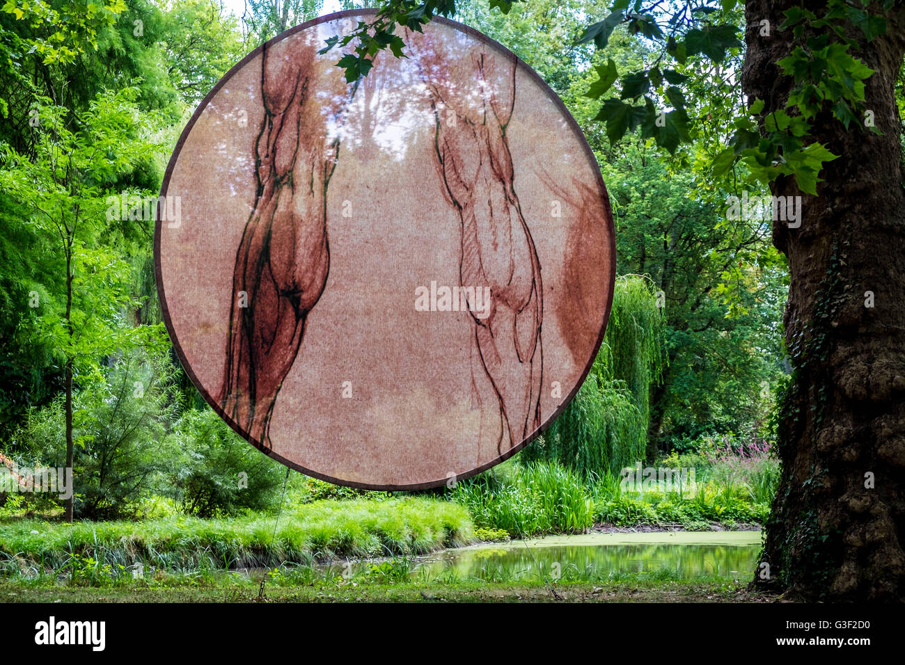 Da Vinci Gärten auf Schloss Clos Lucé bei Amboise, Loiretal, Frankreich Stockfoto