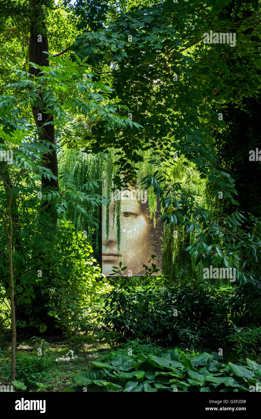Da Vinci Gärten auf Schloss Clos Lucé bei Amboise, Loiretal, Frankreich Stockfoto