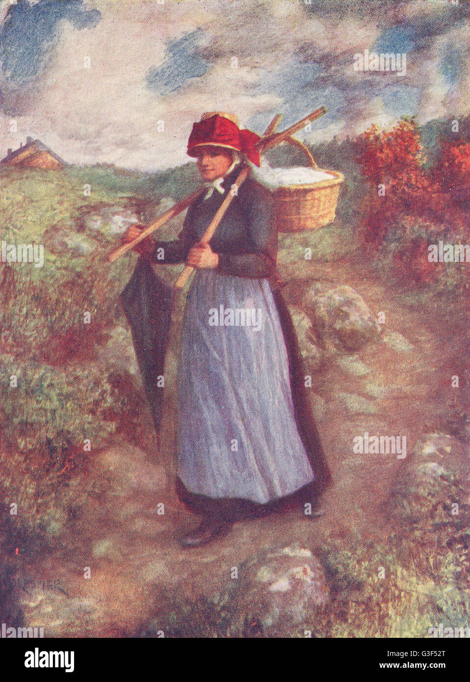 Belgien: Eine Bäuerin der Ardennen, antique print 1908 Stockfoto