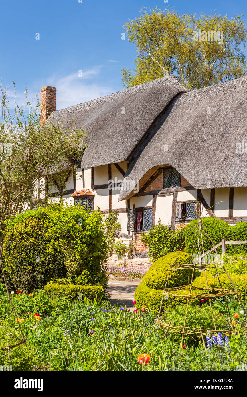 Anne Hathaway Hütte, Stratford Warwickshire, England, Vereinigtes Königreich, Europa. Stockfoto