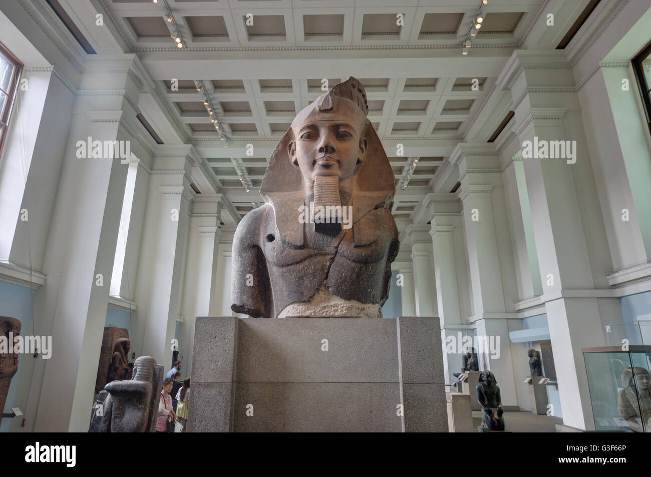 British Museum, London Statue von Ramses der große Stockfoto