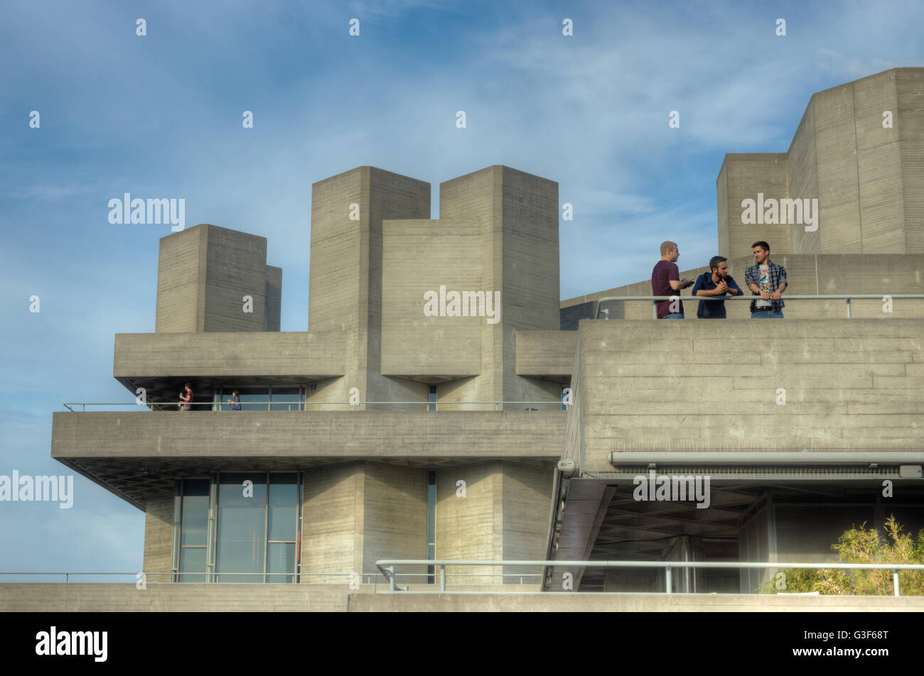 National Theatre in London.   Brutalismus. Modernistische Architektur Stockfoto