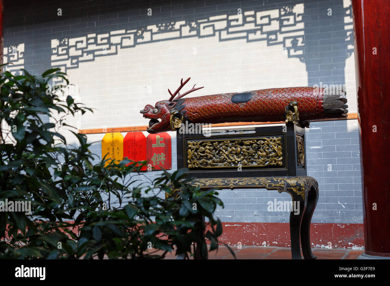 Die buddhistischen Aktivitäten Bulletinboard, Nanhua Tempel, china Stockfoto