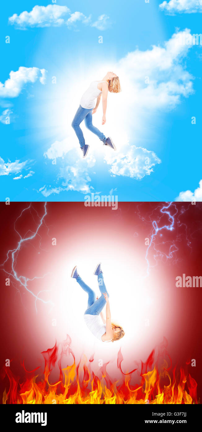 Himmel und Hölle Konzept Stockfoto, Bild: 105441466 - Alamy