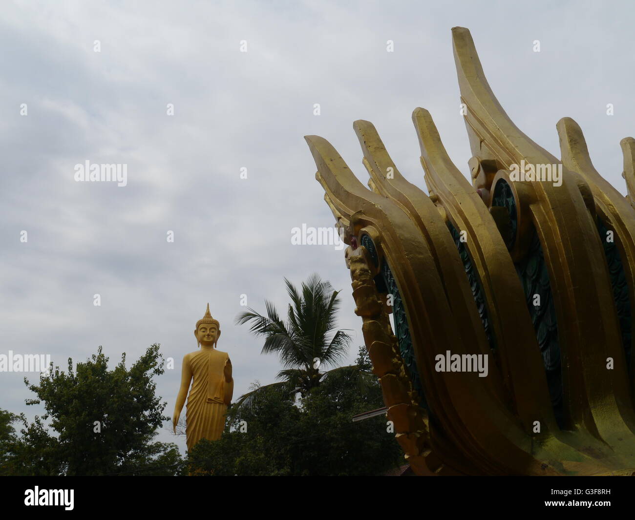 Budda, Bild Statue, naga Stockfoto
