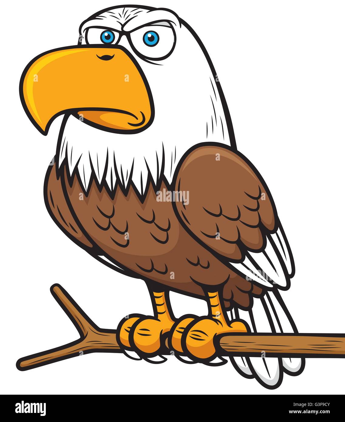 Vektor-Illustration Karikatur Adler Stock Vektor