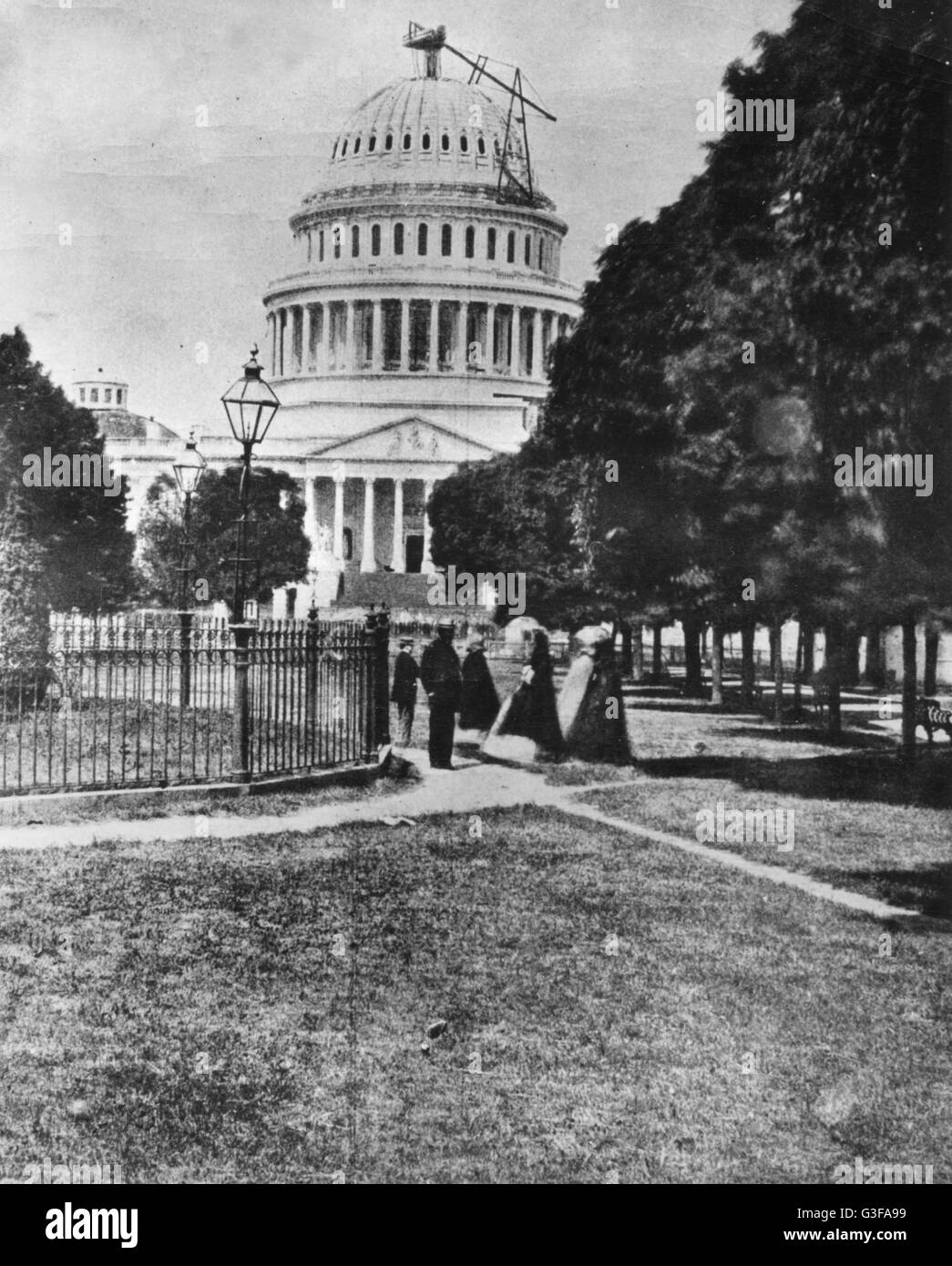 U.S. Capitol in Washington, DC im Bau Stockfoto