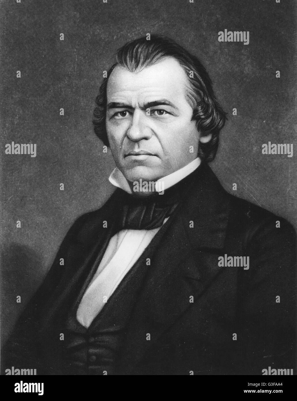 Präsident Andrew Johnson von Tennessee (1808-1875), Nachfolger des ermordeten Abraham Lincoln. Stockfoto