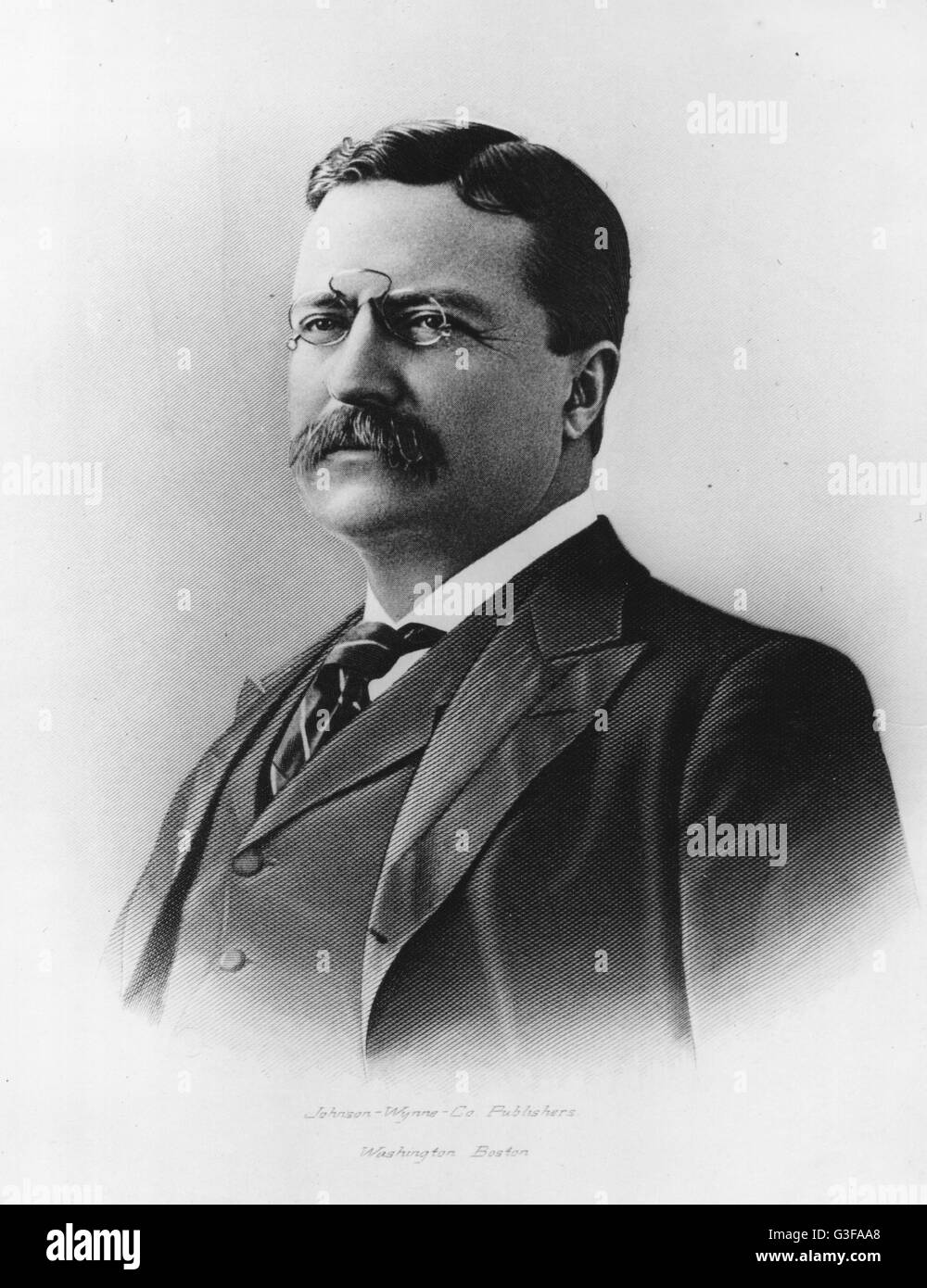 Präsident Theodore Roosevelt (1858-1919), 26. Präsident der Vereinigten Staaten. Stockfoto