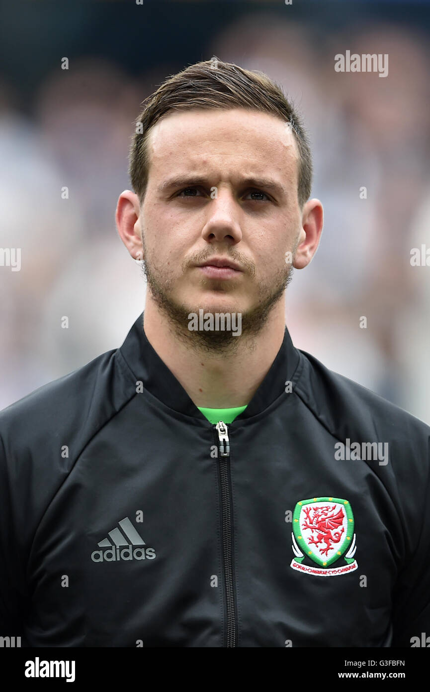 Waliser Torwart Danny ward beim UEFA Euro 2016, Spiel der Gruppe B im Stade de Bordeaux, Bordeaux. DRÜCKEN SIE VERBANDSFOTO. Bilddatum: Samstag, 11. Juni 2016. Siehe PA Story SOCCER Wales. Bildnachweis sollte lauten: Joe Giddens/PA Wire. Stockfoto