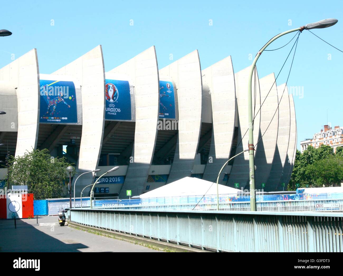 07.06.2016. Stadion Parc des Princes, Paris, Frankreich. Das Stadion ist Austragungsort vieler der Euro 2016 Fußball-Turnier-Spiele. Stockfoto