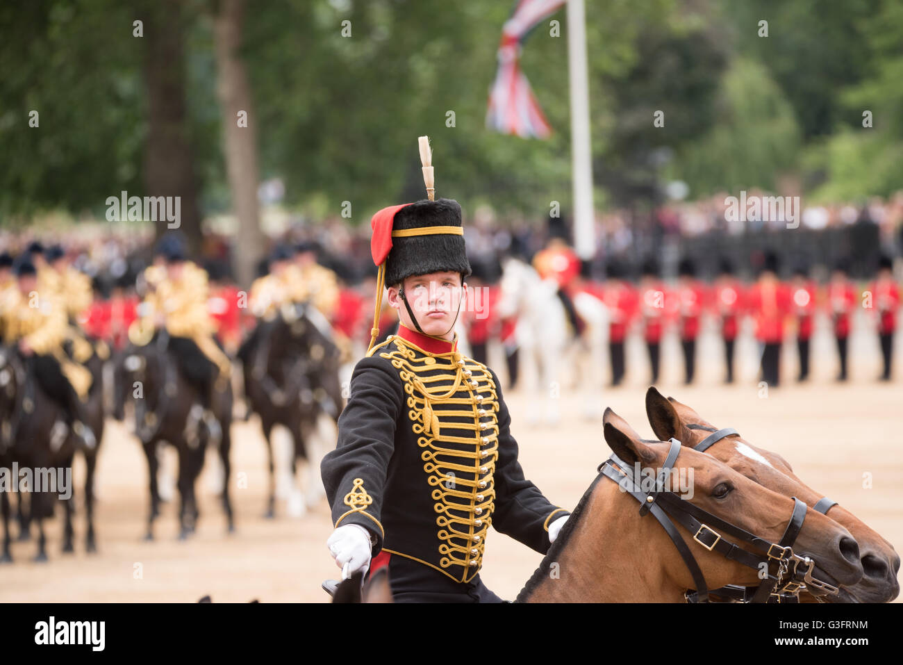 London, UK, 11. Juni 2016, Könige Troop, Royal Horse Artillery Credit: Ian Davidson/Alamy Live-Nachrichten Stockfoto