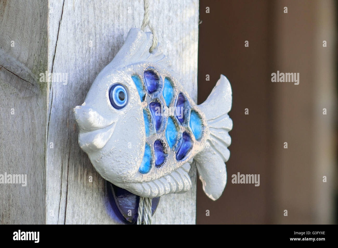 Hölzerne Zierfische Stockfoto