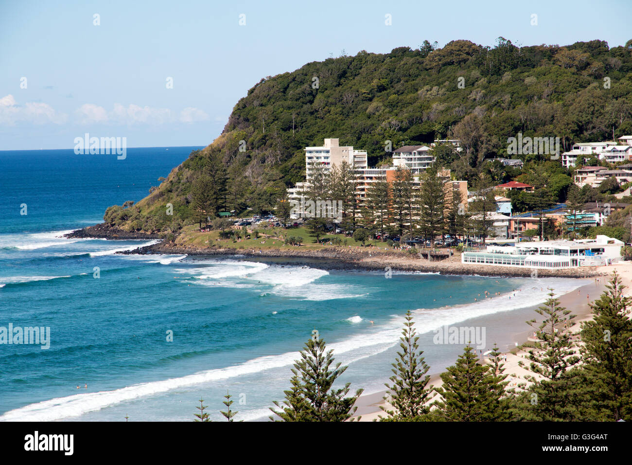 Burleigh Heads an der Gold Coast in Australien Stockfoto