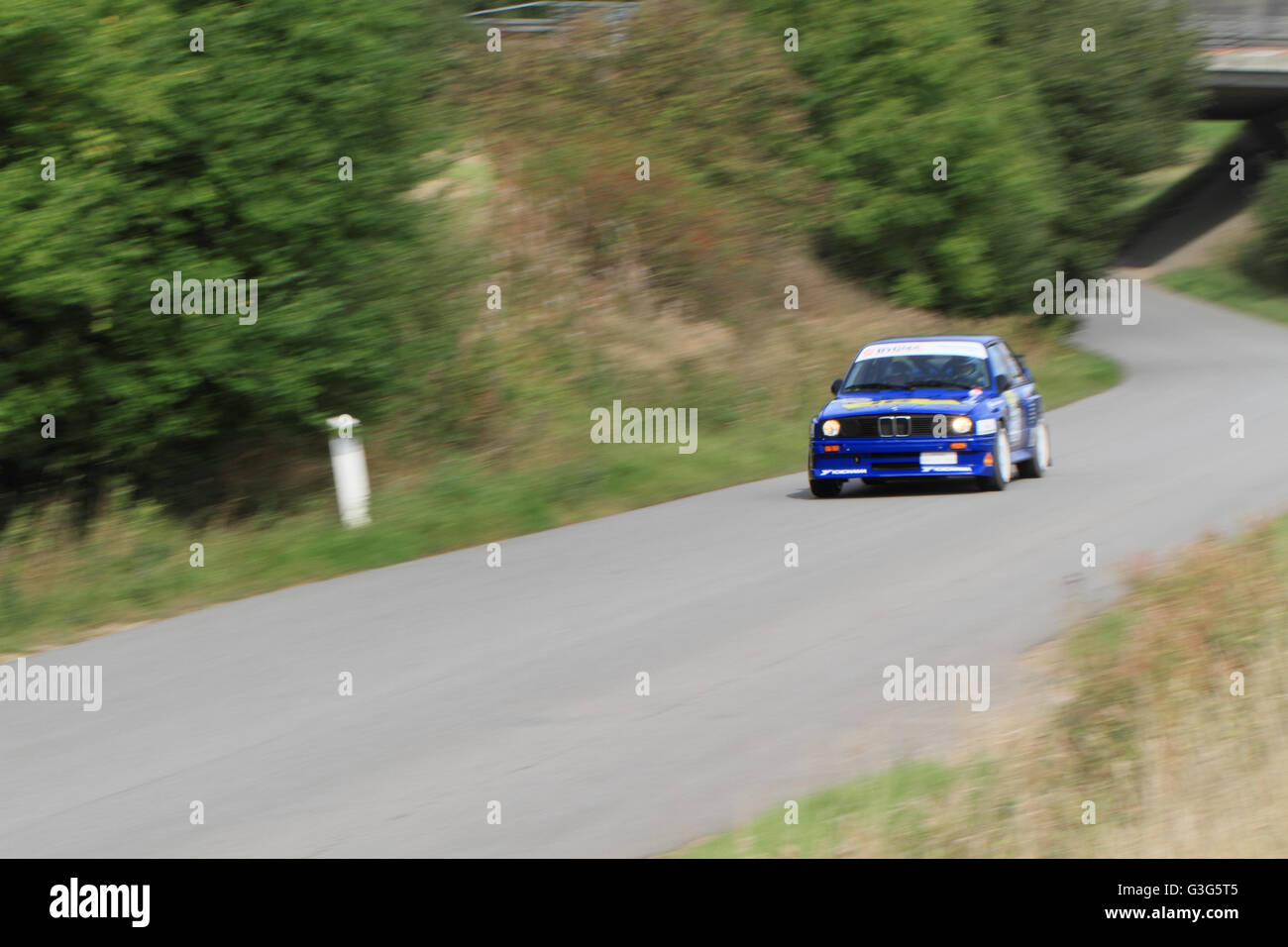 Ein BMW M3 E30 lief bei den dänischen Meisterschaften in Vejle in 2013 Stockfoto