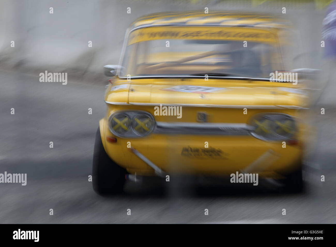 Ein NSU TT Rennen bei der Oldtimer-Rennveranstaltung Classic Rennen Aarhus im Mai 2016 Stockfoto