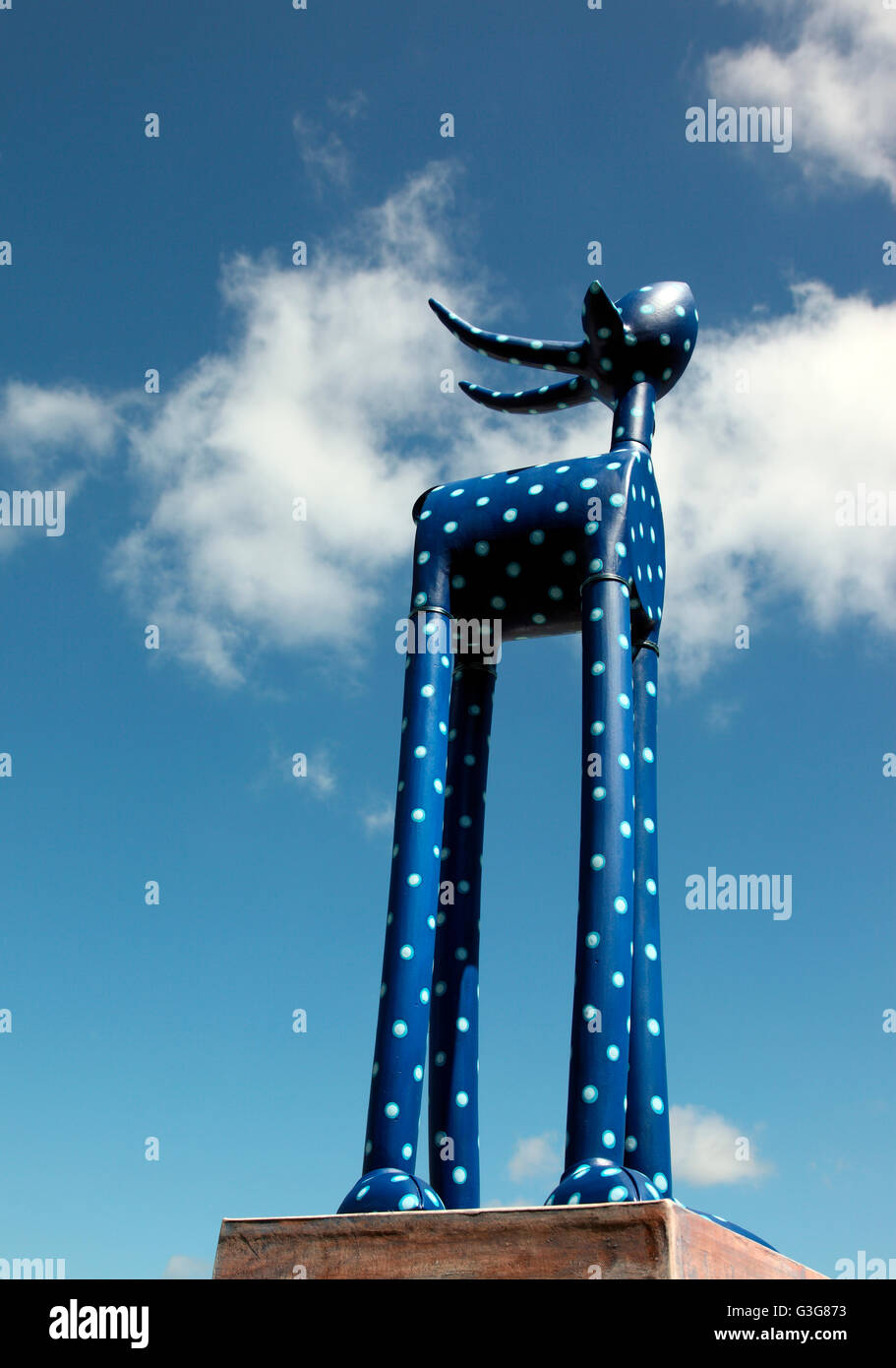 Stargazer, Giraffe Garten Skulptur von Grainne Watts bei Bloom 2016 in Dublin Stockfoto