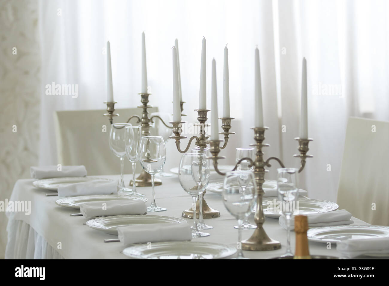 dekorierten Tisch Stockfoto