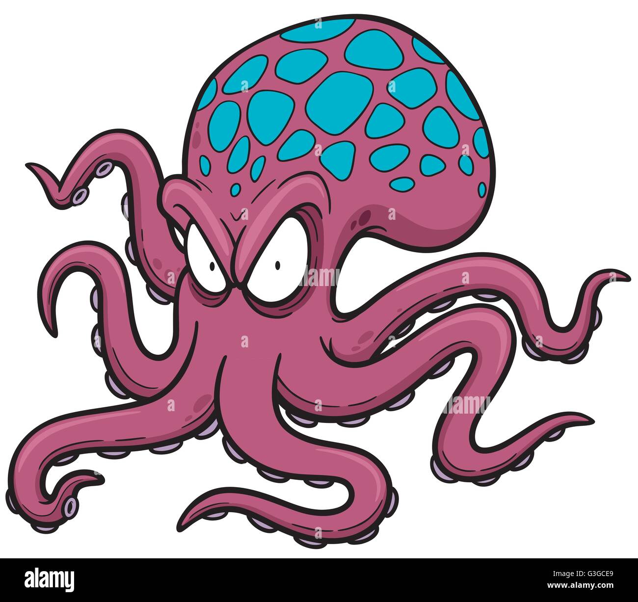 Vektor-Illustration von Cartoon octopus Stock Vektor