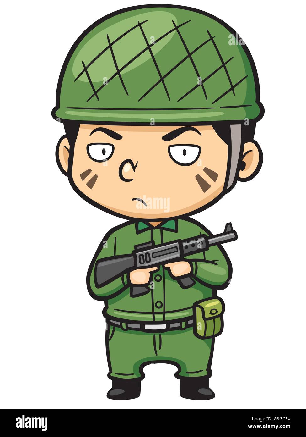 Vektor-Illustration Karikatur Soldat Stock Vektor