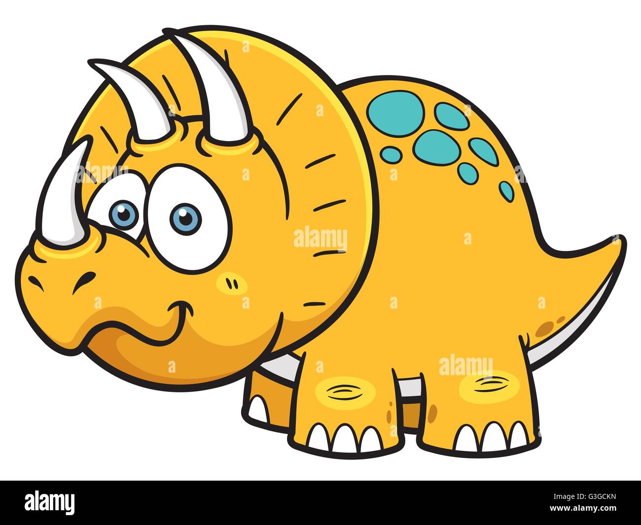 Vektor-Illustration Comic Dinosaurier Stock Vektor