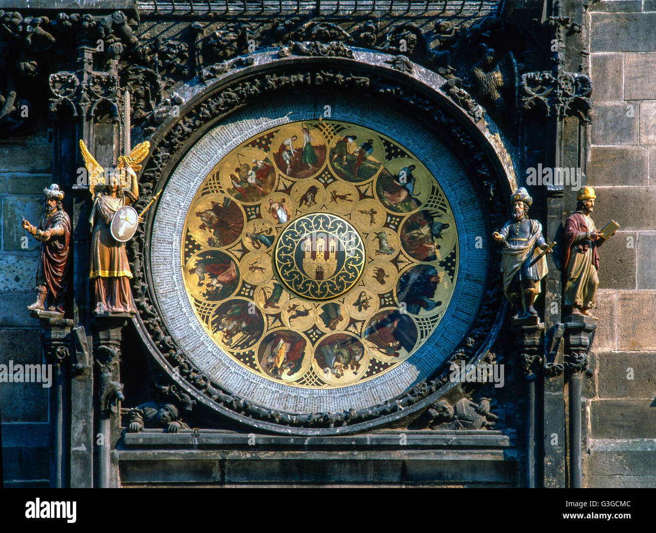 Astronomische Uhr, Prag Stockfoto