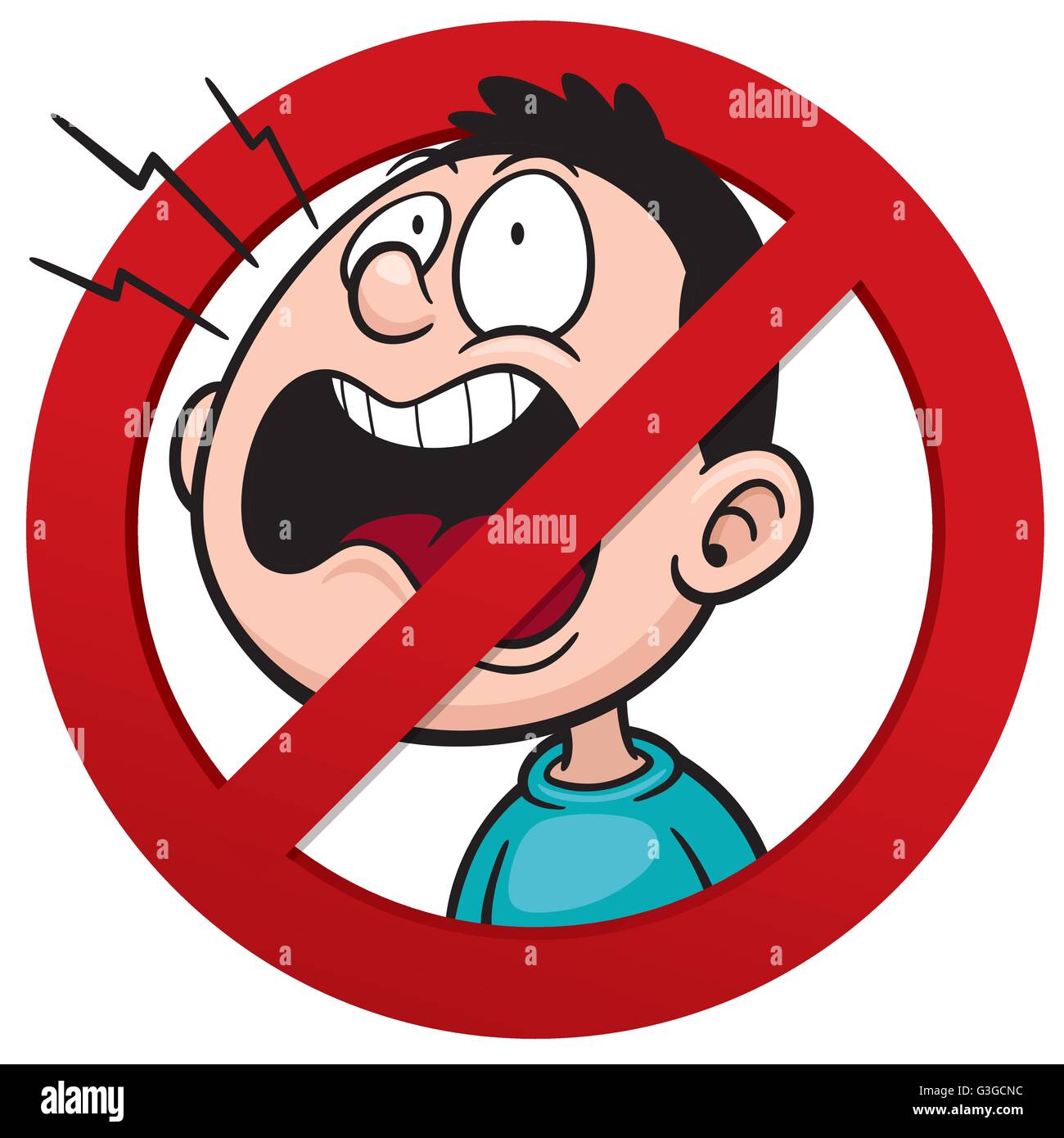 Vektor-Illustration kein sprechenden Zeichen Stock Vektor