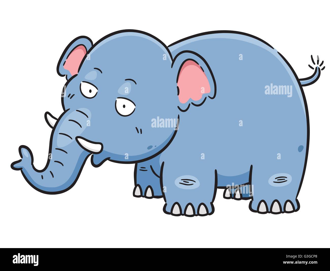 Vektor-Illustration Cartoon Elefant Stock Vektor