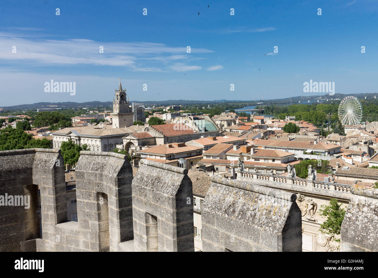 Palais des Papes Avignon Provence Frankreich Stockfoto