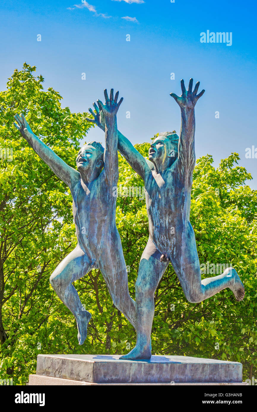 Gustav Vigeland-Skulpturenpark Oslo Norwegen Stockfoto