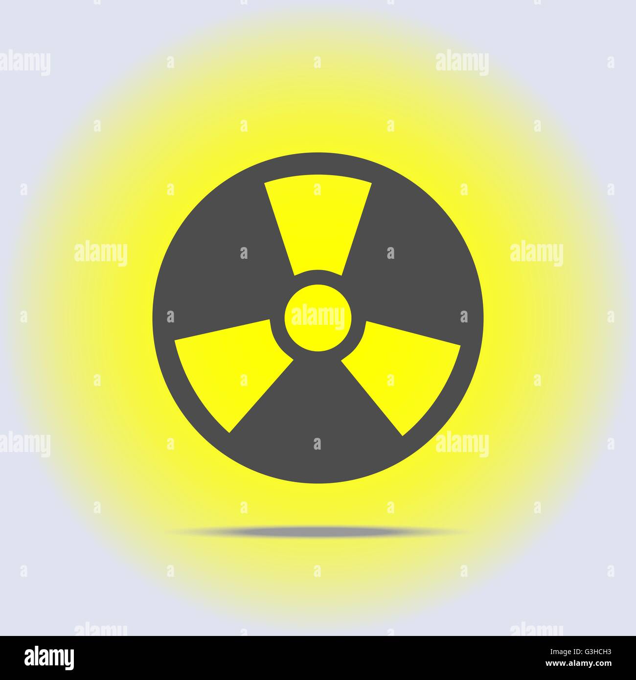 Radioaktiven Symbol in grauen Farben Stock Vektor