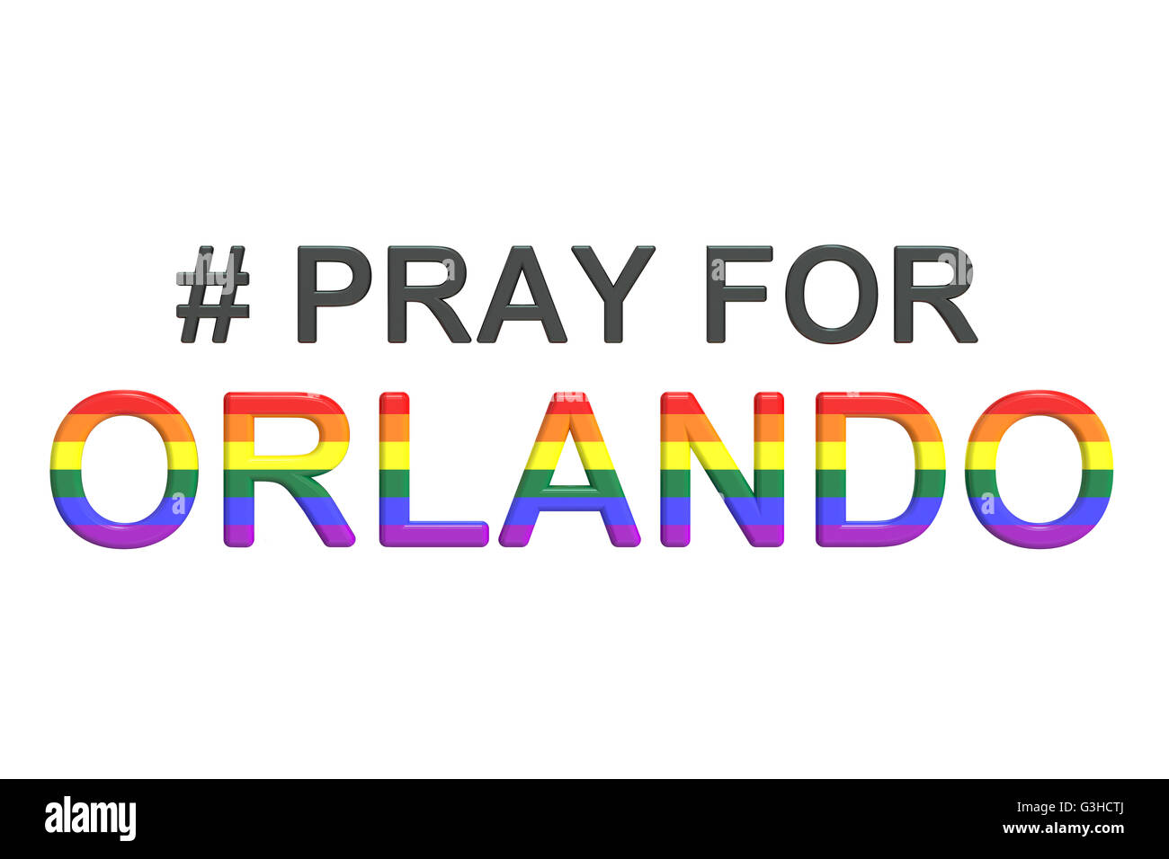Beten für Orlando Konzept, 3D rendering Stockfoto