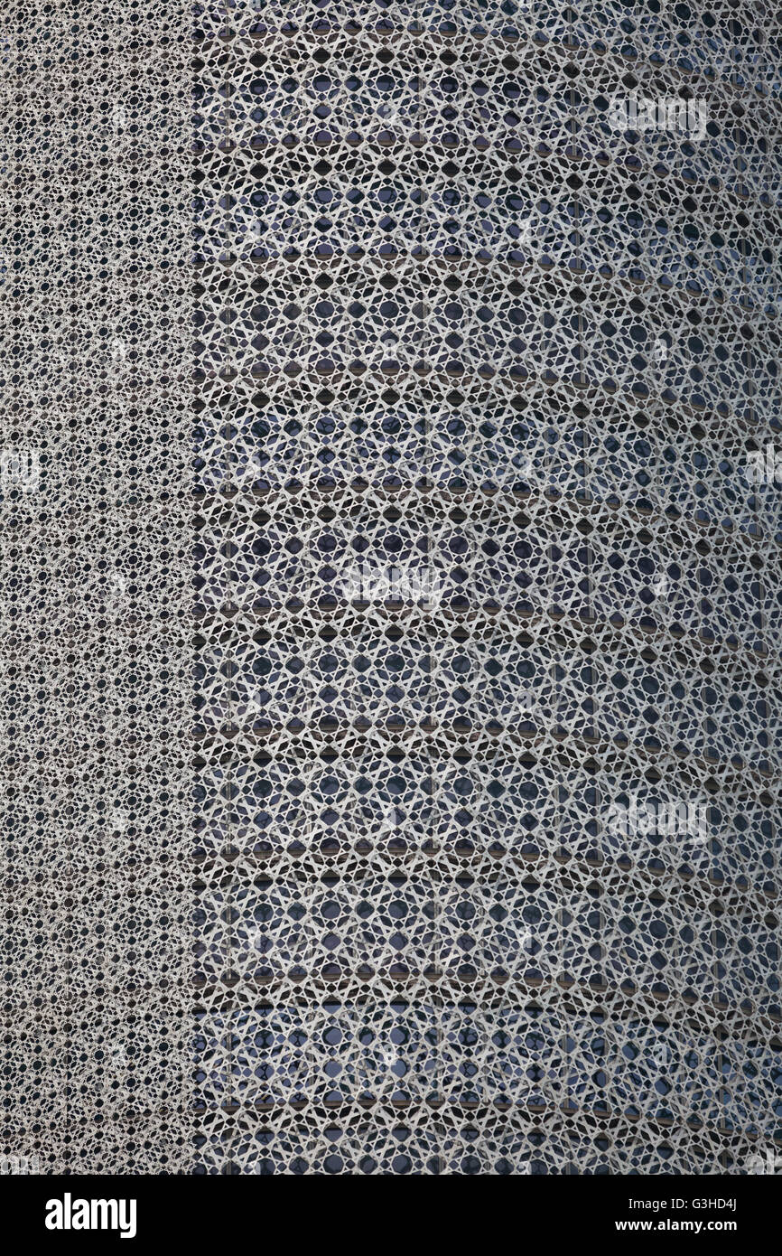 Doha Tower externe Detail. Burj Doha. Burj Katar. Traditionelle islamische Muster. Stockfoto